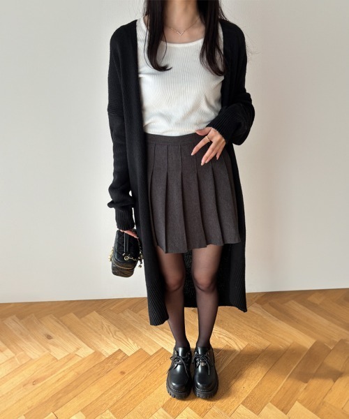 Miniministore(ミニミニストア)の「ロング ニットカーディガン レディース(カーディガン/ボレロ・レディース・ブラック/グレー/ベージュ・FREE)」の10枚目の写真