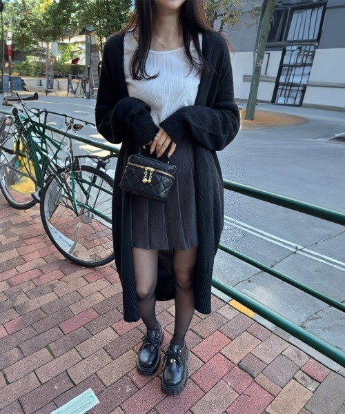 Miniministore(ミニミニストア)の「ロング ニットカーディガン レディース(カーディガン/ボレロ・レディース・ブラック/グレー/ベージュ・FREE)」の11枚目の写真