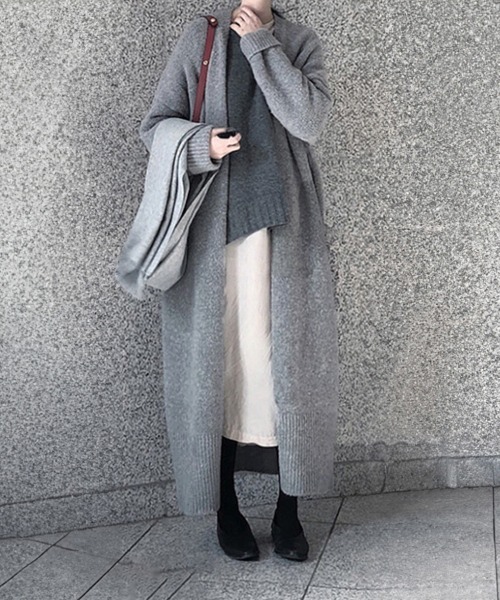 Miniministore(ミニミニストア)の「ロング ニットカーディガン レディース(カーディガン/ボレロ・レディース・ブラック/グレー/ベージュ・FREE)」の15枚目の写真
