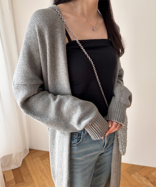 Miniministore(ミニミニストア)の「ロング ニットカーディガン レディース(カーディガン/ボレロ・レディース・ブラック/グレー/ベージュ・FREE)」の18枚目の写真