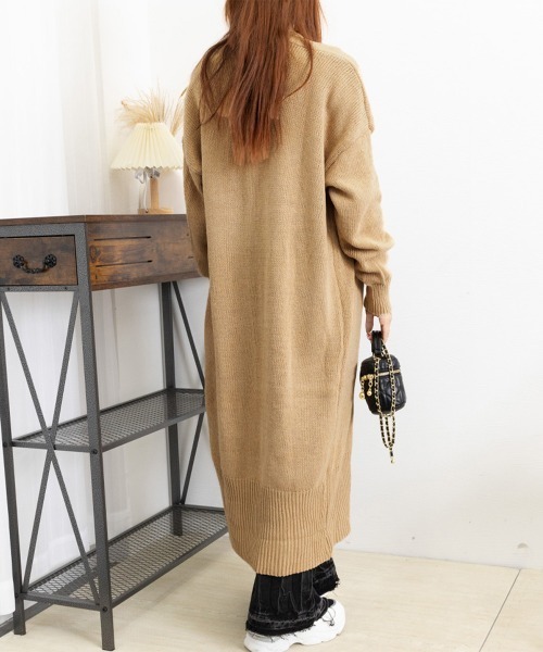 Miniministore(ミニミニストア)の「ロング ニットカーディガン レディース(カーディガン/ボレロ・レディース・ブラック/グレー/ベージュ・FREE)」の21枚目の写真