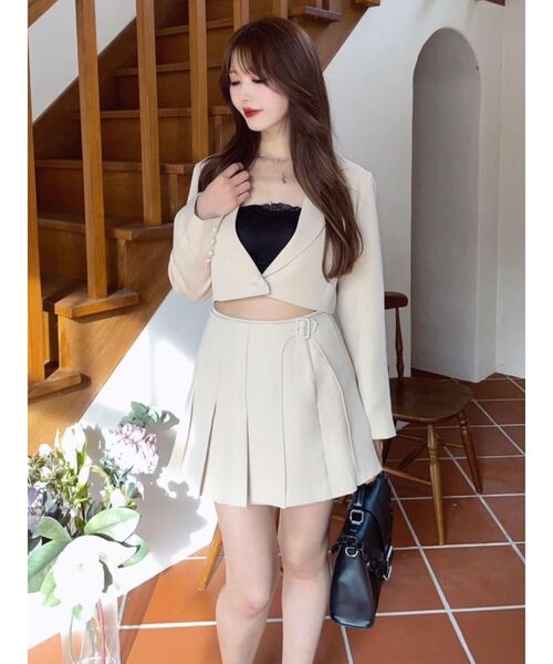 EATME(イートミー)の「テーラードショートジャケット(セットアップ可能)(テーラードジャケット・レディース・ブラック/グレー/イエロー/ブルー・FREE)」の19枚目の写真