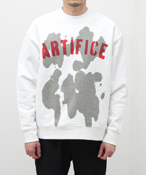 EDIFICE（エディフィス）の「【TEXTILE PAINT】クルーネック スウェット（スウェット・メンズ・ブラック/グレー/ホワイト/レッド・MEDIUM/LARGE）」の2枚目の写真