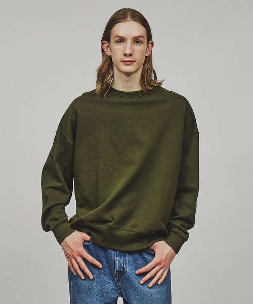 tk.TAKEO KIKUCHI（ティーケータケオキクチ）の「◆【WEB限定】USAコットン裏毛スウェットクルーネック（スウェット・メンズ・カーキ/ライトグレー系6/ブルー/ベージュ/ブラック・02/03/04）」の19枚目の写真