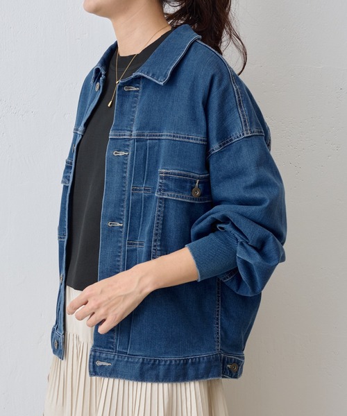 ビアズリーパフ袖デニムジャケット