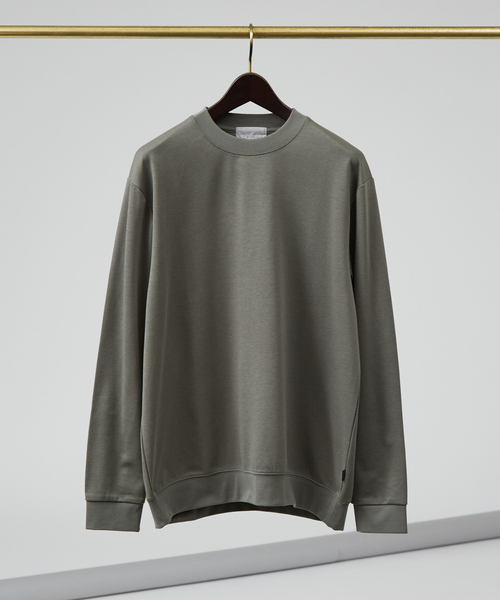 ABAHOUSE GRAY（アバハウスグレイ）の「【スムースタッチ】リブ付 長袖Tシャツ（Tシャツ/カットソー・メンズ・グレイッシュベージュ/ブラック/ホワイト/モカ/チャコールグレー・46/48）」の4枚目の写真
