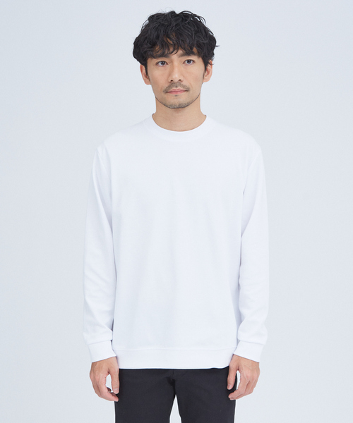 ABAHOUSE GRAY（アバハウスグレイ）の「【スムースタッチ】リブ付 長袖Tシャツ（Tシャツ/カットソー・メンズ・グレイッシュベージュ/ブラック/ホワイト/モカ/チャコールグレー・46/48）」の6枚目の写真