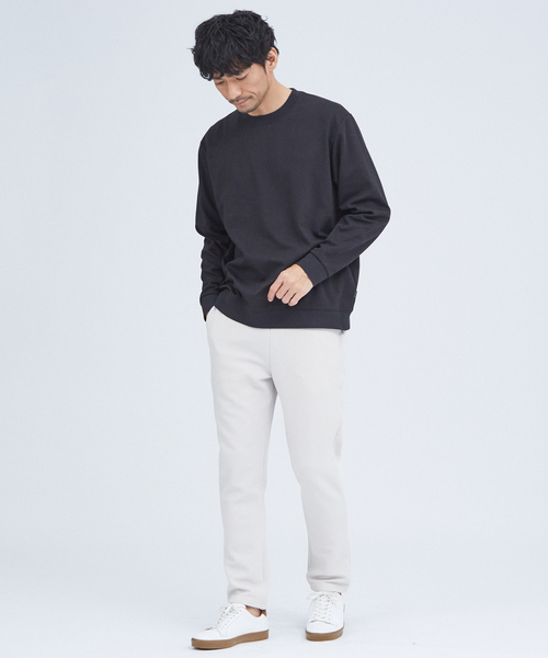 ABAHOUSE GRAY（アバハウスグレイ）の「【スムースタッチ】リブ付 長袖Tシャツ（Tシャツ/カットソー・メンズ・グレイッシュベージュ/ブラック/ホワイト/モカ/チャコールグレー・46/48）」の20枚目の写真