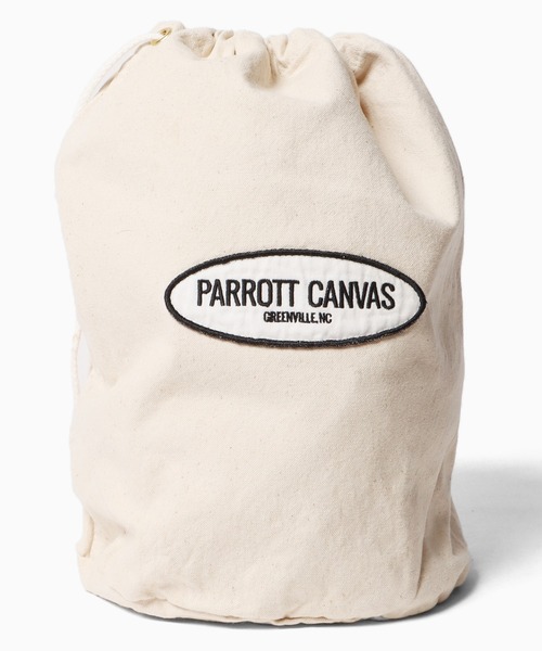 PARROTT CANVAS(パロットキャンバス)の「PARROTT CANVAS/パロットキャンバス SHOES BAG シューズバッグ 巾着バッグ(エコバッグ/サブバッグ・メンズ・キナリ/ネイビー・FREE)」の2枚目の写真