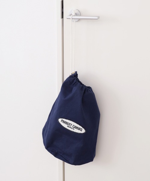 PARROTT CANVAS(パロットキャンバス)の「PARROTT CANVAS/パロットキャンバス SHOES BAG シューズバッグ 巾着バッグ(エコバッグ/サブバッグ・メンズ・キナリ/ネイビー・FREE)」の19枚目の写真
