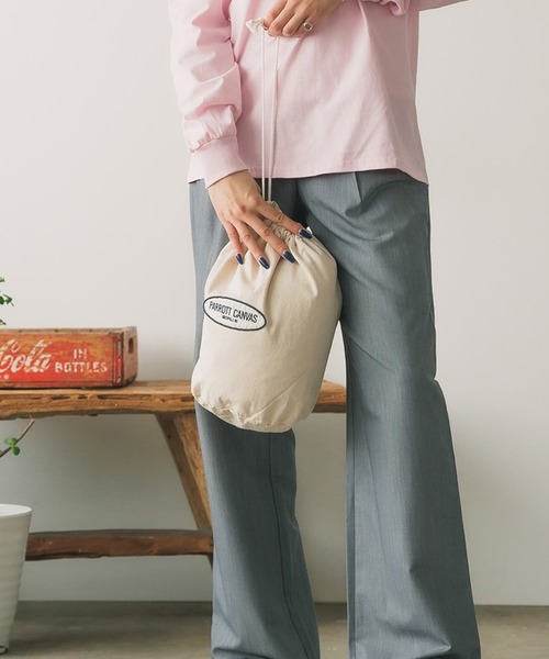 PARROTT CANVAS(パロットキャンバス)の「PARROTT CANVAS/パロットキャンバス SHOES BAG シューズバッグ 巾着バッグ(エコバッグ/サブバッグ・メンズ・キナリ/ネイビー・FREE)」の21枚目の写真