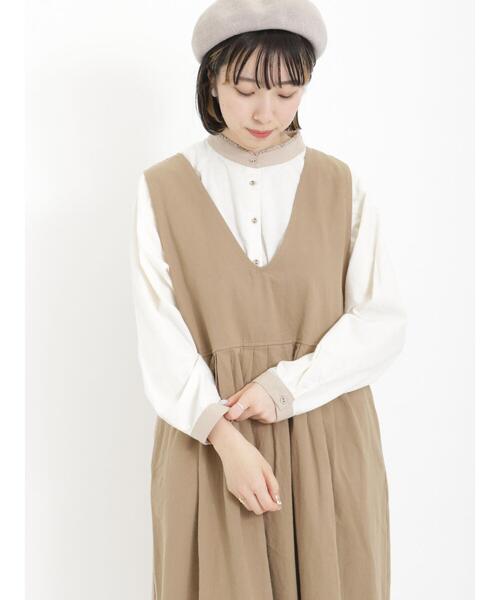 Samansa Mos2（サマンサ モスモス）の「クレリックギャザーブラウス（シャツ/ブラウス・レディース・ベージュ/ブルー/キナリ・F）」の17枚目の写真