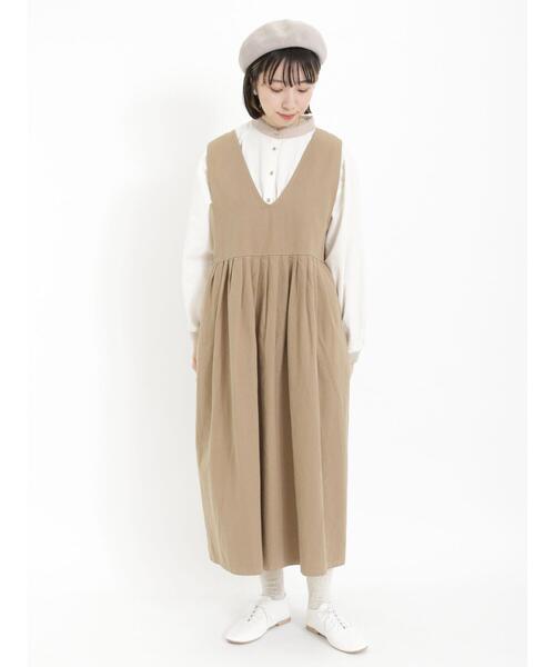 Samansa Mos2（サマンサ モスモス）の「クレリックギャザーブラウス（シャツ/ブラウス・レディース・ベージュ/ブルー/キナリ・F）」の4枚目の写真