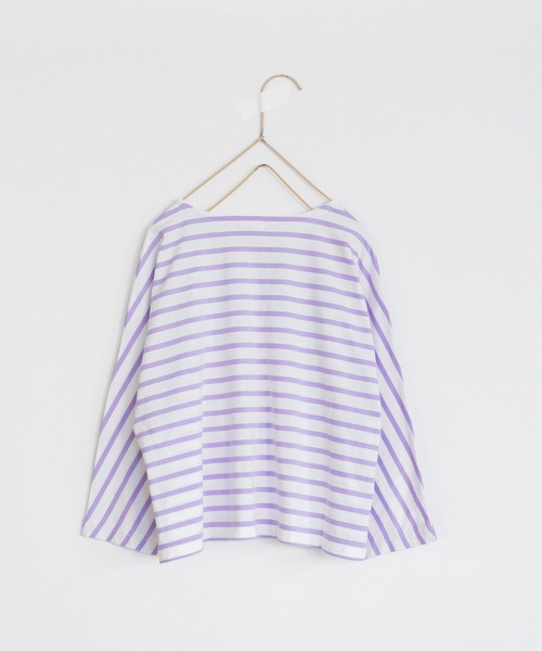 LOWRYS FARM（ローリーズファーム）の「ボーダードルマンロングスリーブ　100810（Tシャツ/カットソー・キッズ・パープル/マルチ/イエロー・150cm/140cm/120cm/110cm/130cm）」の13枚目の写真