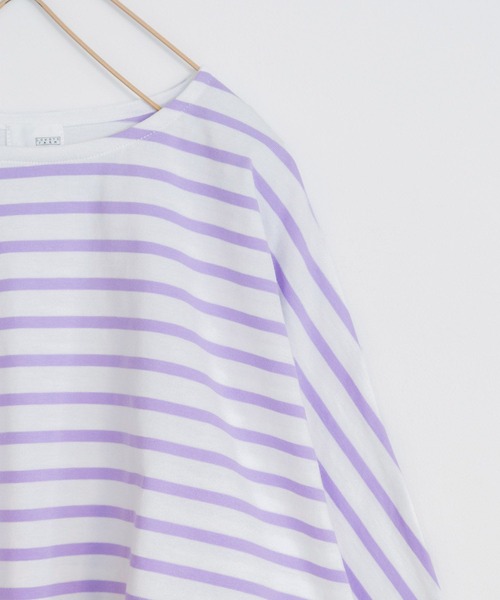 LOWRYS FARM（ローリーズファーム）の「ボーダードルマンロングスリーブ　100810（Tシャツ/カットソー・キッズ・パープル/マルチ/イエロー・150cm/140cm/120cm/110cm/130cm）」の11枚目の写真
