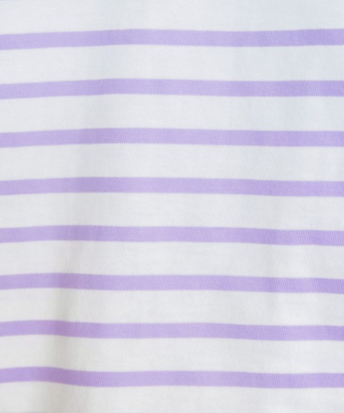 LOWRYS FARM（ローリーズファーム）の「ボーダードルマンロングスリーブ　100810（Tシャツ/カットソー・キッズ・パープル/マルチ/イエロー・150cm/140cm/120cm/110cm/130cm）」の6枚目の写真