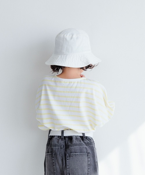 LOWRYS FARM（ローリーズファーム）の「ボーダードルマンロングスリーブ　100810（Tシャツ/カットソー・キッズ・パープル/マルチ/イエロー・150cm/140cm/120cm/110cm/130cm）」の18枚目の写真