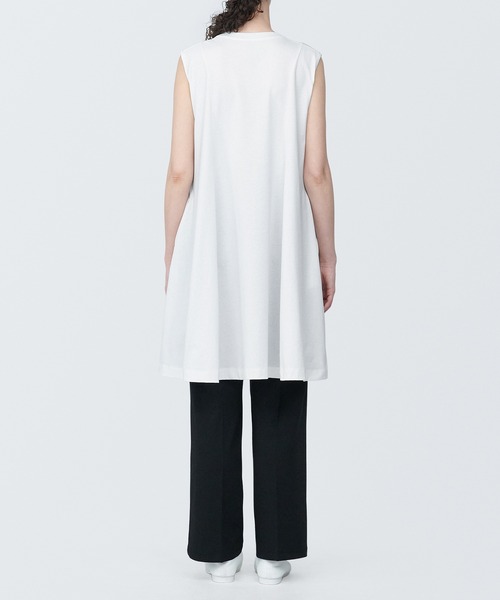 無印良品（ムジルシリョウヒン）の「婦人　天竺編みノースリーブワンピース（ワンピース・レディース・ライトグリーン/ホワイト/ブラック・XL/M/S/L）」の6枚目の写真