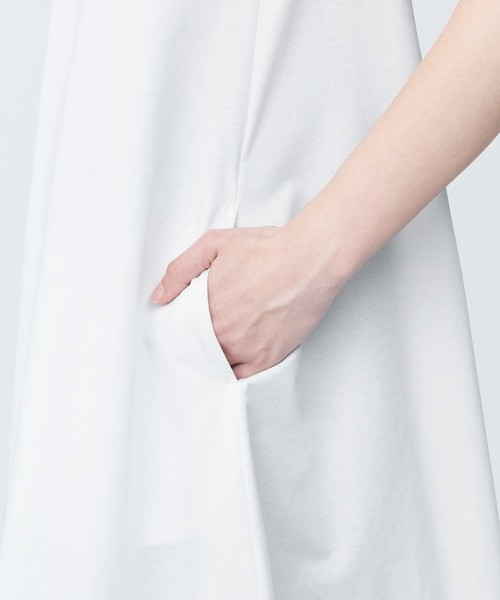 無印良品（ムジルシリョウヒン）の「婦人　天竺編みノースリーブワンピース（ワンピース・レディース・ライトグリーン/ホワイト/ブラック・XL/M/S/L）」の8枚目の写真