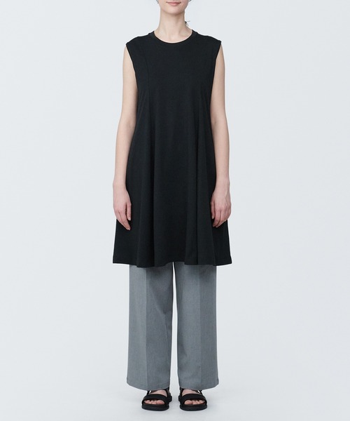 無印良品（ムジルシリョウヒン）の「婦人　天竺編みノースリーブワンピース（ワンピース・レディース・ライトグリーン/ホワイト/ブラック・XL/M/S/L）」の11枚目の写真