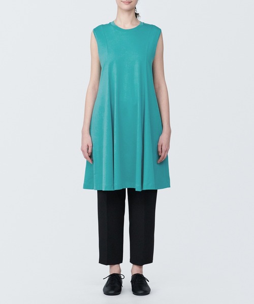 無印良品（ムジルシリョウヒン）の「婦人　天竺編みノースリーブワンピース（ワンピース・レディース・ライトグリーン/ホワイト/ブラック・XL/M/S/L）」の18枚目の写真