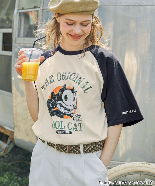 MONO-MART LADY'S(モノマートレディース)の「【CASPER / Richie Rich / FELIX】別注ヴィンテージ加工 グラフィックプリント半袖Tシャツ(Tシャツ/カットソー・レディース・グレー系1/ワイン/グリーン系1/チャコールグレー/ネイビー/ネイビー系1/ワイン系1/グレー系2/グレー系3/ブラック/グレー系4/ネイビー系2/ワイン系2/ネイビー系3・FREE)」の10枚目の写真
