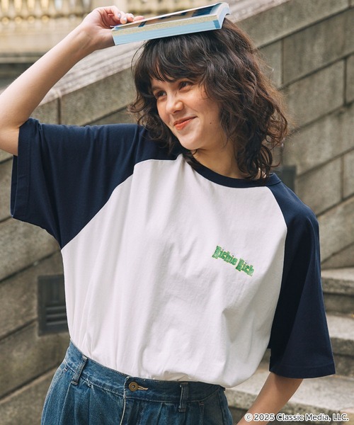 MONO-MART LADY'S(モノマートレディース)の「【CASPER / Richie Rich / FELIX】別注ヴィンテージ加工 グラフィックプリント半袖Tシャツ(Tシャツ/カットソー・レディース・グレー系1/ワイン/グリーン系1/チャコールグレー/ネイビー/ネイビー系1/ワイン系1/グレー系2/グレー系3/ブラック/グレー系4/ネイビー系2/ワイン系2/ネイビー系3・FREE)」の11枚目の写真