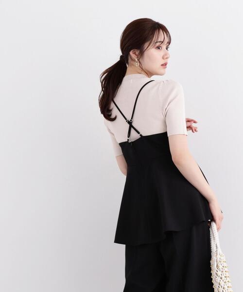 PROPORTION BODY DRESSING(プロポーションボディドレッシング)の「ペプラムキャミニットセット / 1214170316(ニット/セーター・レディース・ベージュ/ブラック・MEDIUM/SMALL)」の14枚目の写真