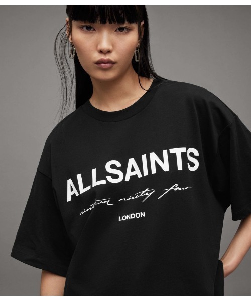ALLSAINTS(オールセインツ)の「HELIS CARLIE TEE | HELIS CARLIE Tシャツ(Tシャツ/カットソー・レディース・ブラック・UK10/UK8/UK6/UK4)」の2枚目の写真