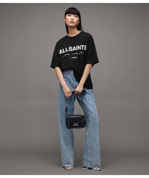 ALLSAINTS(オールセインツ)の「HELIS CARLIE TEE | HELIS CARLIE Tシャツ(Tシャツ/カットソー・レディース・ブラック・UK10/UK8/UK6/UK4)」の3枚目の写真