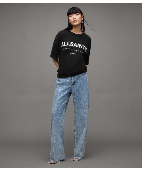 ALLSAINTS(オールセインツ)の「HELIS CARLIE TEE | HELIS CARLIE Tシャツ(Tシャツ/カットソー・レディース・ブラック・UK10/UK8/UK6/UK4)」の4枚目の写真