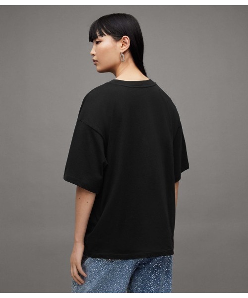 ALLSAINTS(オールセインツ)の「HELIS CARLIE TEE | HELIS CARLIE Tシャツ(Tシャツ/カットソー・レディース・ブラック・UK10/UK8/UK6/UK4)」の5枚目の写真