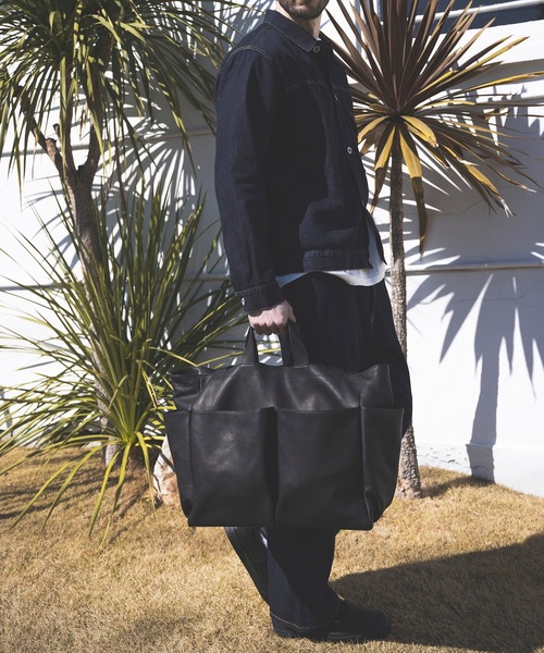 MR.OLIVE(Eagle Of Independence)(イーグルオブインデペンデンス)の「WATER PROOF WASHABLE LEATHER / LOGGER BAG (LARGE)(トートバッグ・メンズ・ブラック/ブラウン・FREE)」の4枚目の写真