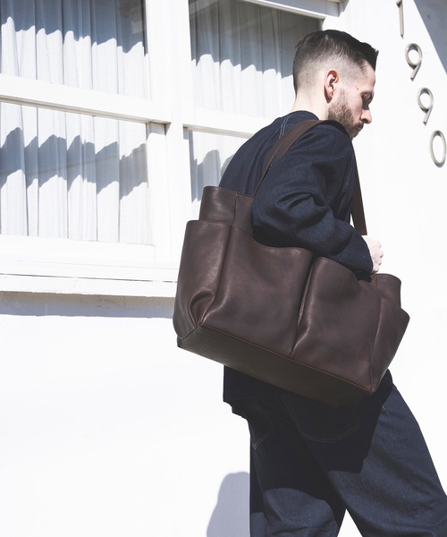 MR.OLIVE(Eagle Of Independence)(イーグルオブインデペンデンス)の「WATER PROOF WASHABLE LEATHER / LOGGER BAG (LARGE)(トートバッグ・メンズ・ブラック/ブラウン・FREE)」の11枚目の写真