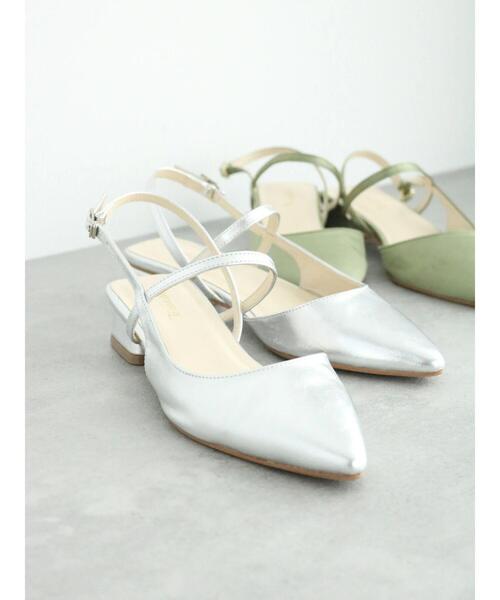 Te chichi(テチチ)の「バックストラップミュール(パンプス・レディース・シルバー/グリーン・38/37)」の1枚目の写真