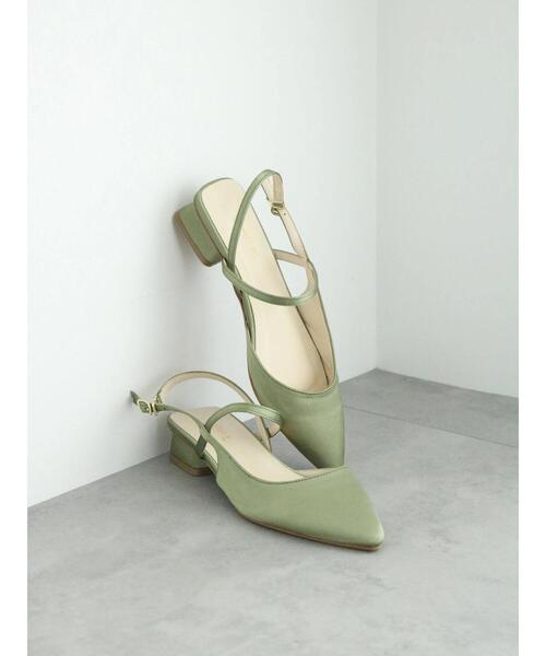 Te chichi(テチチ)の「バックストラップミュール(パンプス・レディース・シルバー/グリーン・38/37)」の2枚目の写真