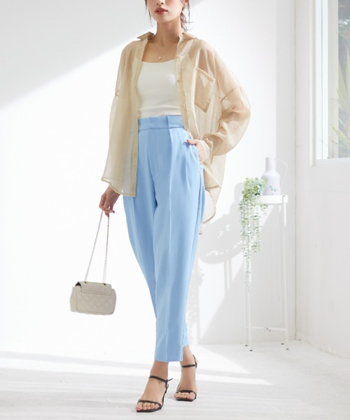 Tuche(トゥシェ)の「Tuche/トゥシェ ストレッチパンツ ダブルクロス テーパード(その他パンツ・レディース・ブラック/サックスブルー/クリーム/ネイビー/キャメル・SMALL/MEDIUM/LARGE/X-LARGE)」の14枚目の写真