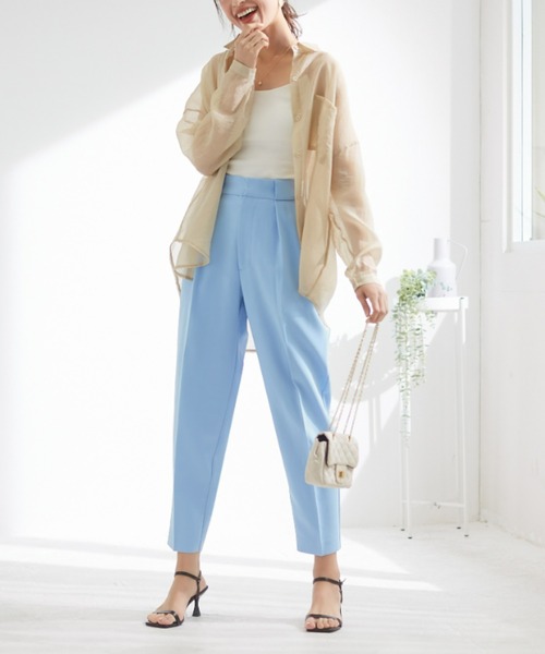 Tuche(トゥシェ)の「Tuche/トゥシェ ストレッチパンツ ダブルクロス テーパード(その他パンツ・レディース・ブラック/サックスブルー/クリーム/ネイビー/キャメル・SMALL/MEDIUM/LARGE/X-LARGE)」の15枚目の写真