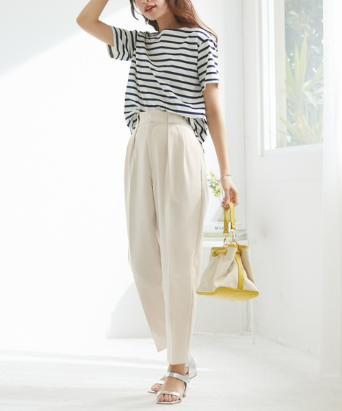 Tuche(トゥシェ)の「Tuche/トゥシェ ストレッチパンツ ダブルクロス テーパード(その他パンツ・レディース・ブラック/サックスブルー/クリーム/ネイビー/キャメル・SMALL/MEDIUM/LARGE/X-LARGE)」の10枚目の写真