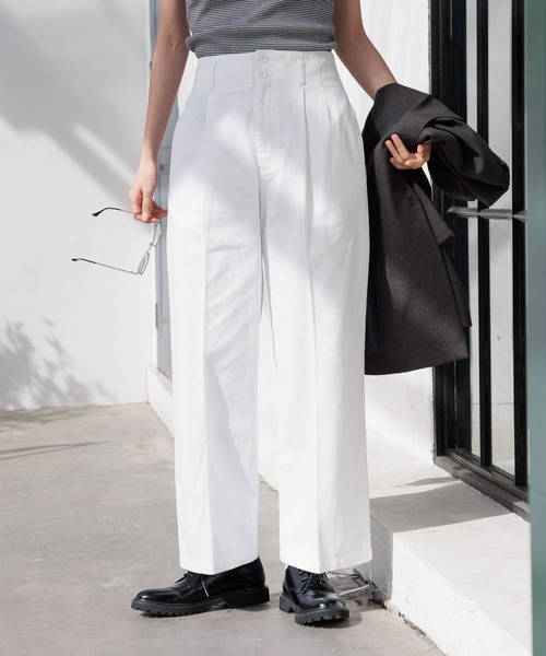 LOWRYS FARM（ローリーズファーム）の「カジュアルワイドパンツ　108364（チノパンツ・レディース・ベージュ/ネイビー/アイボリー・FREE）」の7枚目の写真