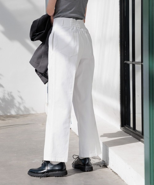 LOWRYS FARM（ローリーズファーム）の「カジュアルワイドパンツ　108364（チノパンツ・レディース・ベージュ/ネイビー/アイボリー・FREE）」の8枚目の写真