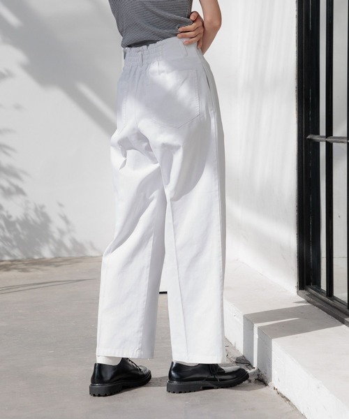 LOWRYS FARM（ローリーズファーム）の「カジュアルワイドパンツ　108364（チノパンツ・レディース・ベージュ/ネイビー/アイボリー・FREE）」の9枚目の写真