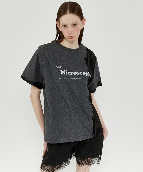 MAISON SPECIAL(メゾンスペシャル)の「Microscopic T-shirt/MicroscopicTシャツ【MAISON SPECIAL/メゾンスペシャル】(Tシャツ/カットソー・レディース・チャコールグレー/マルチ/ライトグレー/ピンク・FREE)」の4枚目の写真