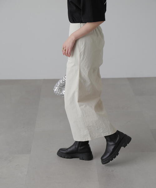 FREE'S MART（フリーズマート）の「◆サイドタックナロースカート（スカート・レディース・ブラック/ベージュ/カーキ・MEDIUM/SMALL）」の5枚目の写真