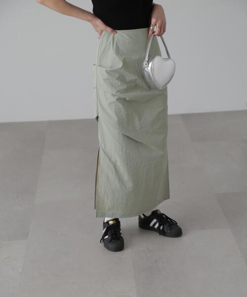 FREE'S MART（フリーズマート）の「◆サイドタックナロースカート（スカート・レディース・ブラック/ベージュ/カーキ・MEDIUM/SMALL）」の19枚目の写真