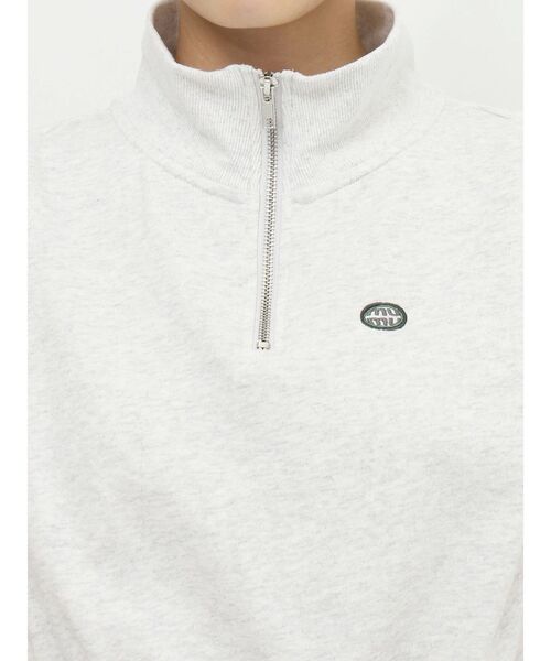 MURUA(ムルーア)の「クロップトハーフジップスウェット(Tシャツ/カットソー・レディース・ホワイト/ブラック/ブルー/ダークグレー・FREE)」の7枚目の写真