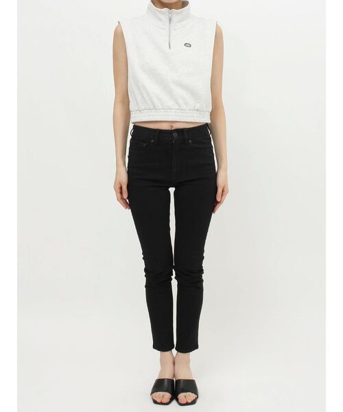 MURUA(ムルーア)の「クロップトハーフジップスウェット(Tシャツ/カットソー・レディース・ホワイト/ブラック/ブルー/ダークグレー・FREE)」の12枚目の写真