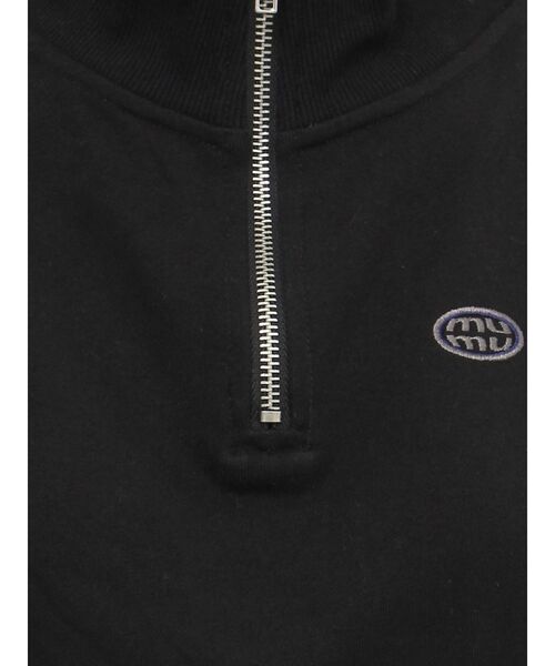 MURUA(ムルーア)の「クロップトハーフジップスウェット(Tシャツ/カットソー・レディース・ホワイト/ブラック/ブルー/ダークグレー・FREE)」の13枚目の写真