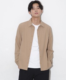 合繊スリムレギュラーカラーシャツ/長袖
