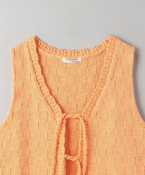 BEAUTY&YOUTH UNITED ARROWS（ビューティーアンドユースユナイテッドアローズ）の「ブロックチェック フロントリボン ベスト（ベスト・レディース・オレンジ/オフホワイト/その他4・FREE）」の16枚目の写真